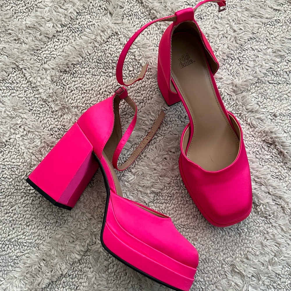Bright Pink Platform Heels